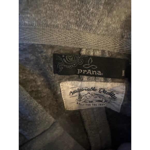 Women M PrAna 1961351 Cozy Up Illana Hoodie Pullover Gray Hemp Sweatshirt - Picture 6 of 6